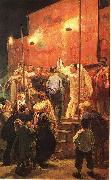 Viktor Vasnetsov Acrobats. Festival in a Paris suburb oil painting artist